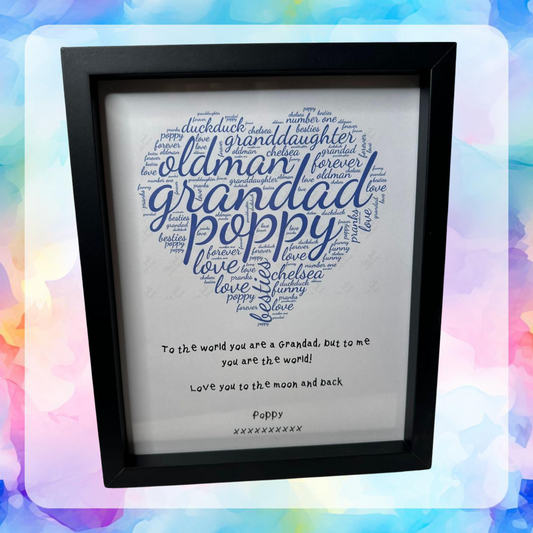 Personalised Heart Word Art - Digital Download
