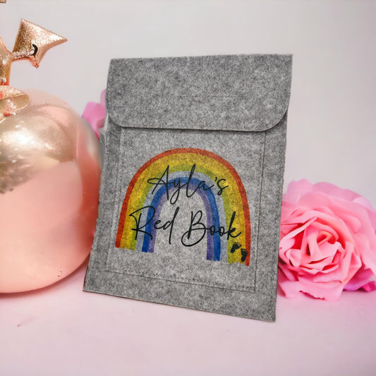 Personalised Red Book Folder - Rainbow